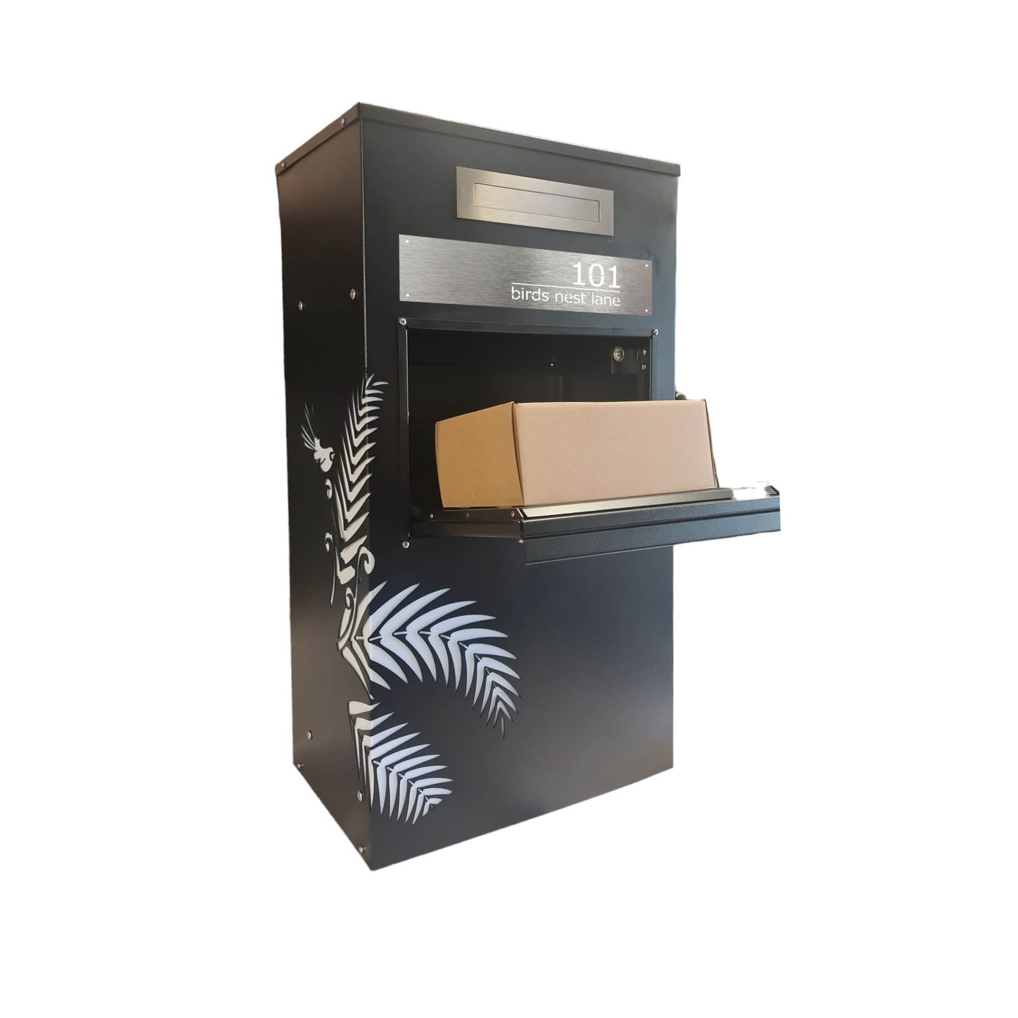 Haast Secure Parcel Letterbox – Secure, Customisable, Solar-Powered Art
